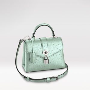 Louis Vuitton Rose des Vents Mini in Turquoise Ostrich Brand New.